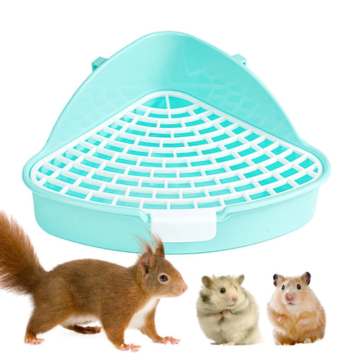 Corner Litter Tray — Space-Saving Toilet Box for Rabbits & Small Pets