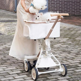 Luxury PU leather pet stroller,Car Pet Basket,lightweight Foldable Dog Travel Stroller,Portable Outdoor Cat and Dog Stroller