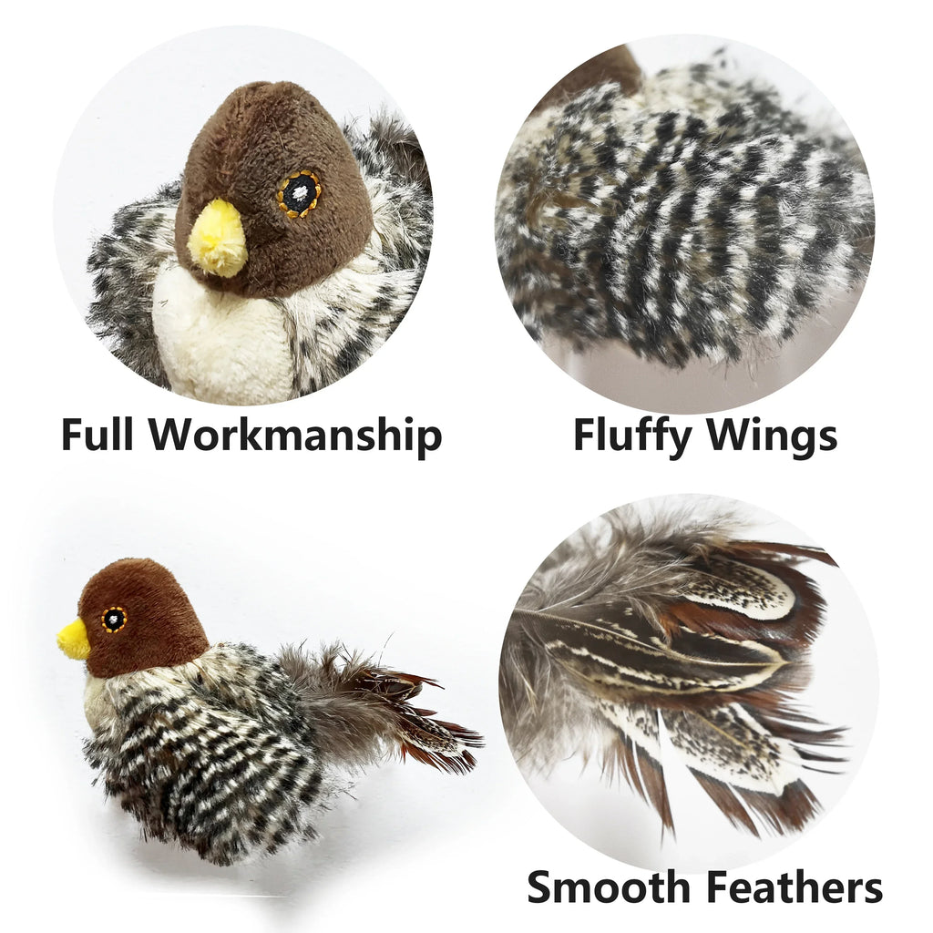 Washable Plush Flying Bird Cat Toy
