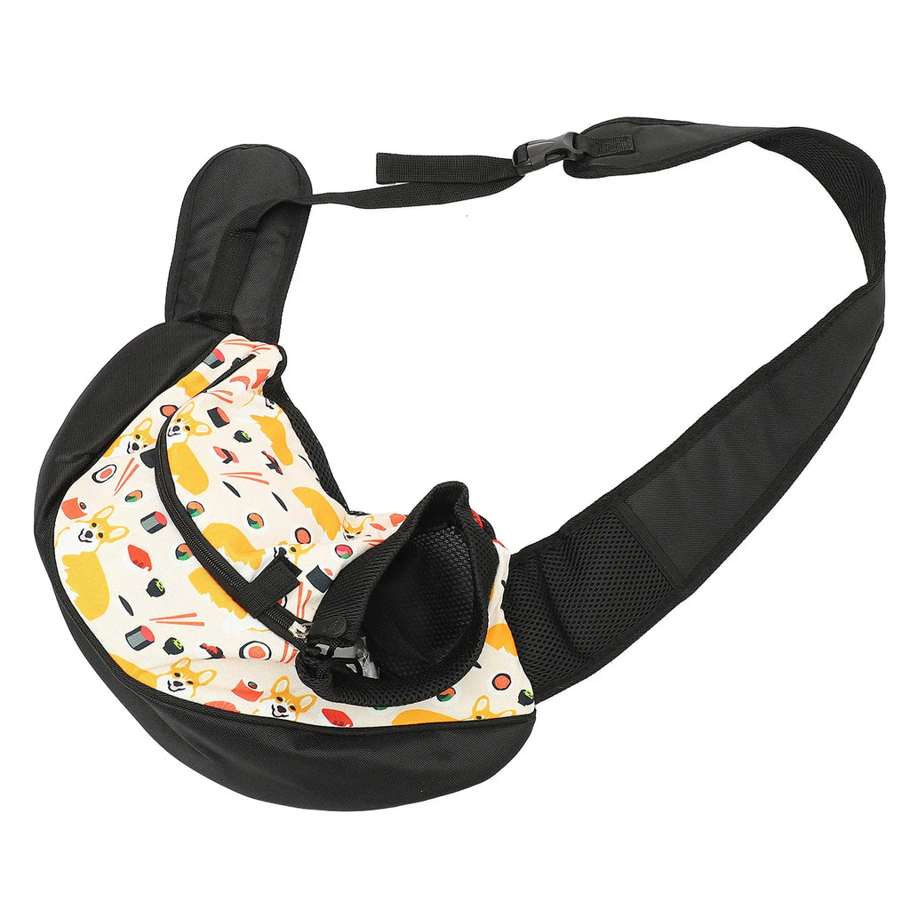 Small Dog Carrier Sling Purse (Breathable Mesh, Oxford, Adjustable Strap)