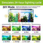 Full Spectrum Aquarium LED Light with Remote (30–60cm, IP68)
