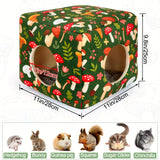 Plush Guinea Pig Hideout — Washable Dual-Entrance Small Pet House