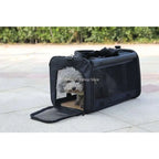 Soft-Side Wheeled Rolling Pet Travel Carrier with Telescopic Handle — Up to 50 lbs for Camping & Vet Visits