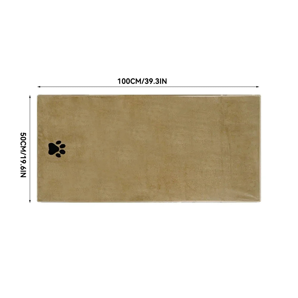 Microfiber Pet Bath Towel — Super-Absorbent Quick-Dry, 2 Sizes