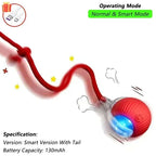 Automatic Rolling Ball Cat Toy with Tail