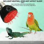 Ceramic Infrared Heat Lamp — No-Light Nighttime Heat for Lizards & Snakes, 25W-100W