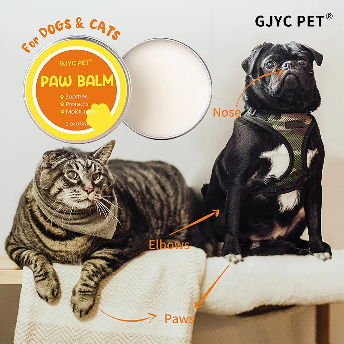 Dog & Cat Paw Balm — Crack Repair & Feet Moisturizer Cream
