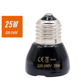 Ceramic Infrared Heat Lamp for Reptiles — Waterproof, E27, 25W-100W
