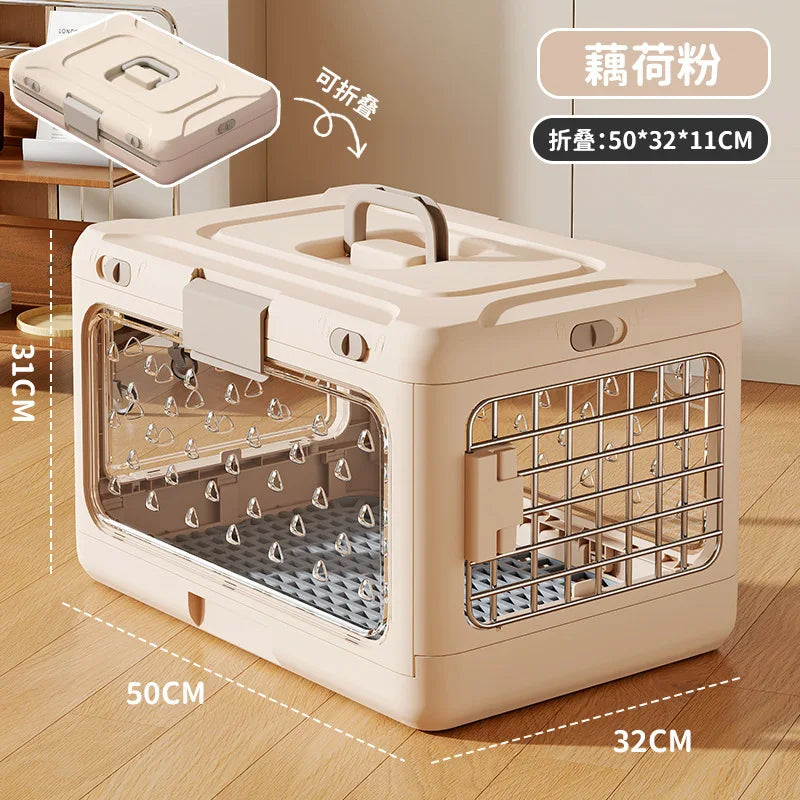 Foldable Airline Cat Carrier Box for Check-In & Car Travel