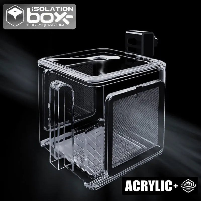 Acrylic Aquarium Isolation Breeding Box (Stainless Steel Mesh, Divider)