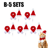 Christmas Pet Costume Set (Santa Hat & Scarf, Adjustable)