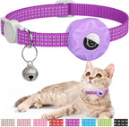 AirTag Collar Silicone Sleeve — Reflective Tracker Holder with Bell