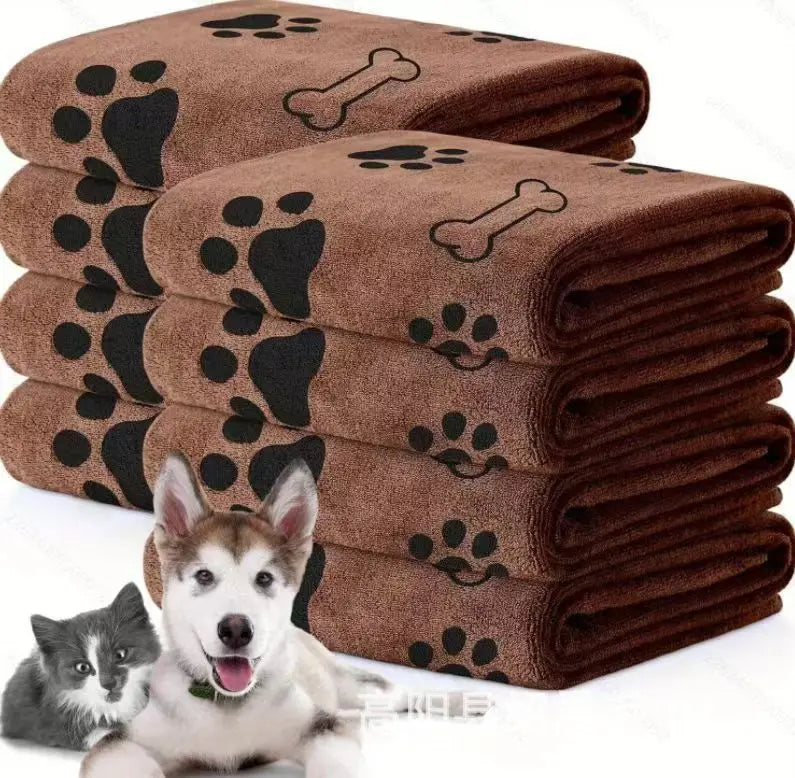 Large Pet Bath Towel, 60x100cm — Quick-Drying & Absorbent