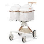 Portable Folding Double-Decker Pet Stroller for Dogs & Cats — Multi-Function Outdoor Mobile Travel Cart