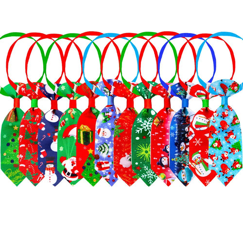 Christmas Pet Necktie Bulk Pack (50 or 100 Pieces)