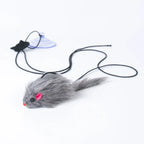 Simulated Mice & Rabbit Suction Cup Cat Teaser Toy — Spring Rope Interactive Cat Toy