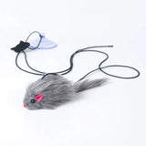 Simulated Mice & Rabbit Suction Cup Cat Teaser Toy — Spring Rope Interactive Cat Toy