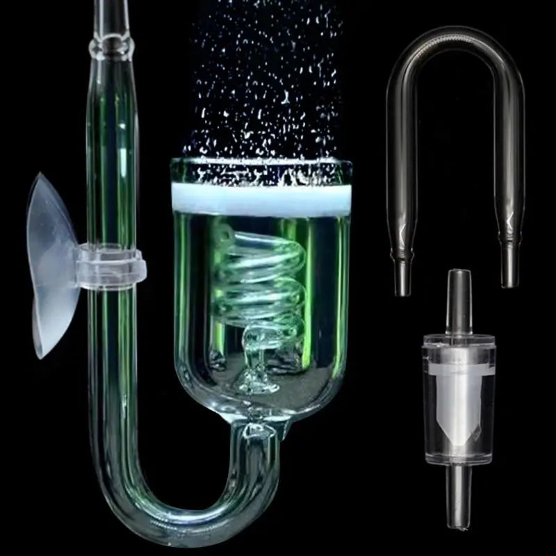 Glass & Acrylic Spiral CO2 Diffuser for Aquariums
