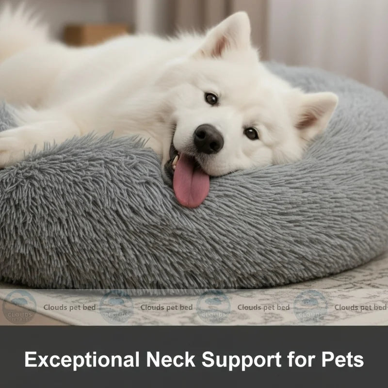 Calming Pet Bed with Extra-Soft Filling, Available in 9 Colors