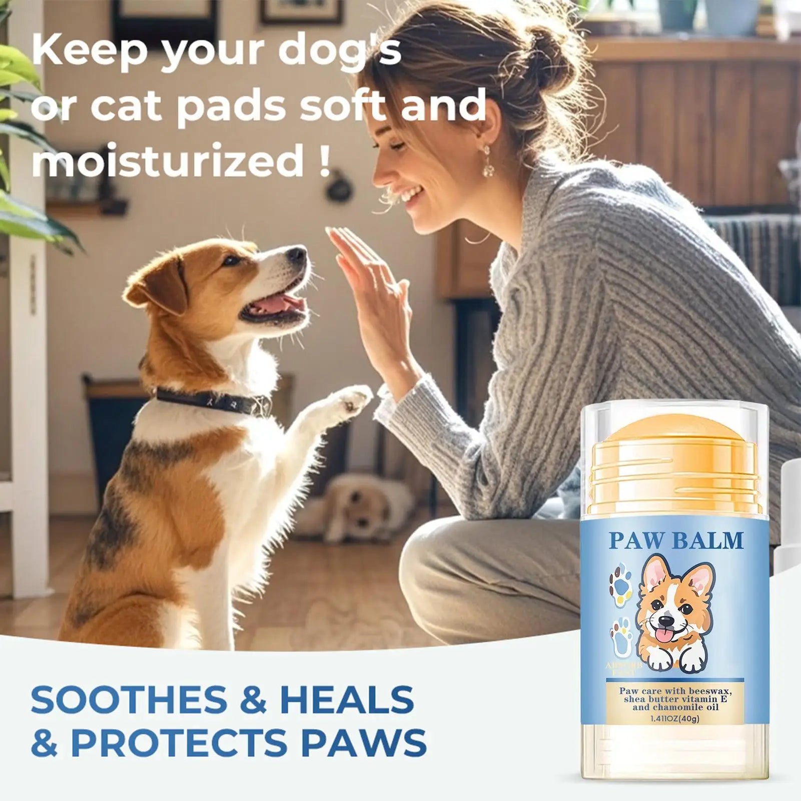 Dog & Cat Paw Balm — Plant-Based Repair for Cracked, Dry Pads
