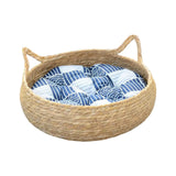 Cardboard Cat Scratcher Bed with Removable Cushion — 40cm Scratch & Nap Station