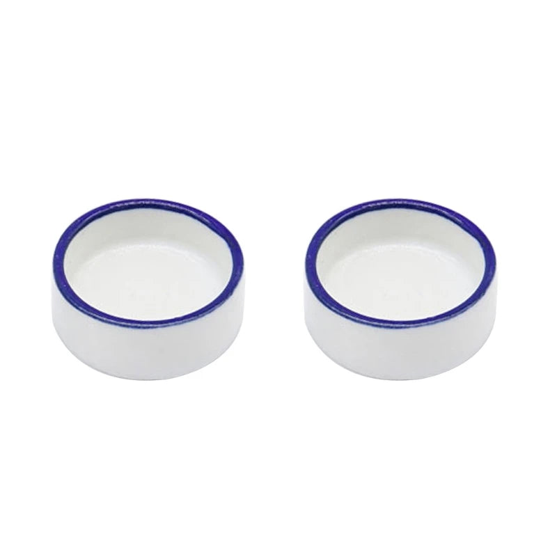 Mini Ceramic Reptile Water & Food Bowl — Set of 2 for Spiders, Geckos & Tortoises