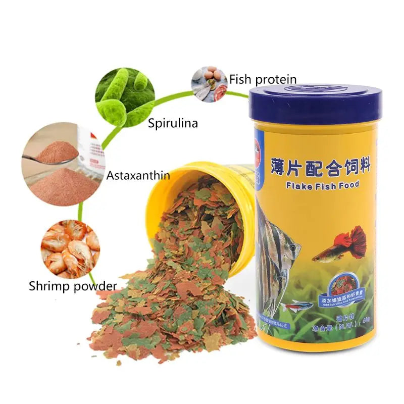Ornamental Fish Food Mini Pellets (High Protein, Spirulina, Color Enhancing)