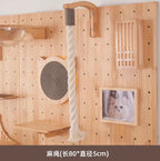 Wall-Mounted Cat Climbing Shelf & Hammock